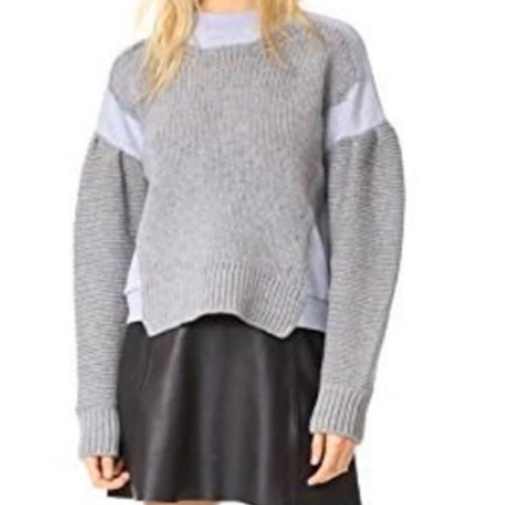 McQ by Alexander McQueen Two-Tone Gray Sweater, XXS ( US2)